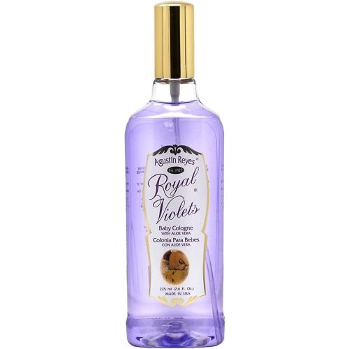 Royal Violets Baby Cologne with Aloe Vera for Baby Sensitive Skin, Relaxing Aroma, 7.6 Fl Oz Spray Plastic Bottle