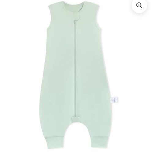 Organic Sleeveless Sleep Sack With Feet 0.5 TOG - Pea Green 6-18 months