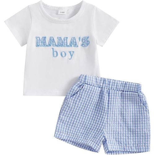 Giraropa Baby Boy Clothes Baseball Pattern Short Sleeve Infant Boy Outfits Striped Shorts Toddler Boy Summer Clothes 2pcs