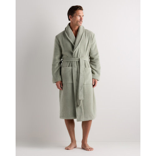 Turkish Cotton Terry Robe in Sage