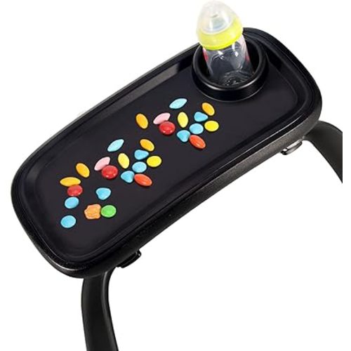 Stroller Snack Tray Compatible with Evenflo, with Stroller Cup Holder Attachment, Stays in Place Tray Attachment, Easy to Install and Take Off, Snacking On The Go, Strollers Travel Accessories