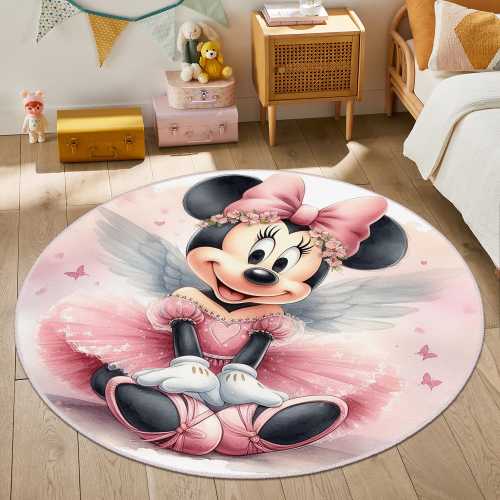 Minnie Mouse Rug, Cartoon Theme Rug, Pink Minnie Mouse Kids Rug, Minnie Mouse Kids Decor, Custom Birthday Rug, Personalized Gifts, Baby Rugs