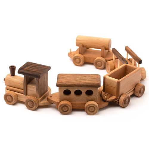Handmade Wooden Train Set: Personalized Toy for Toddlers