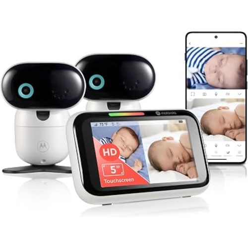 Motorola Nursery Wi-Fi Video Baby Monitor, AI Cry Detection & Translation, HD Camera, 5" Touch Screen Parent Unit, App, Night Vision, PIP1710