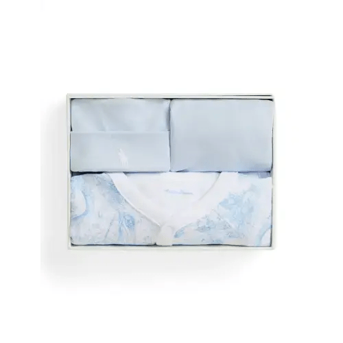 3-Piece Box Set in Blue Toile | Over The Moon
