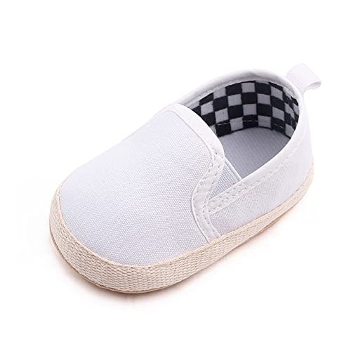 Clowora Unsex Baby Boys Girls Canvas First Walkers Shoes,Infant Non Slip Soft Sole Toddler Flat Lazy Loafers Sneaker