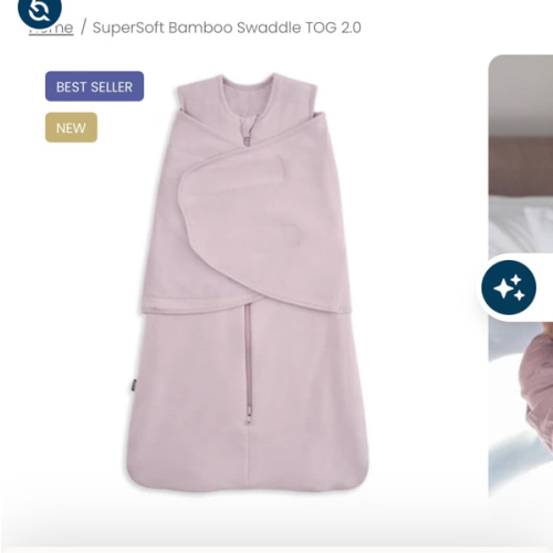 HALO Mauve Bamboo Swaddle 2.0 TOG | Gentle, Soft & Snuggly