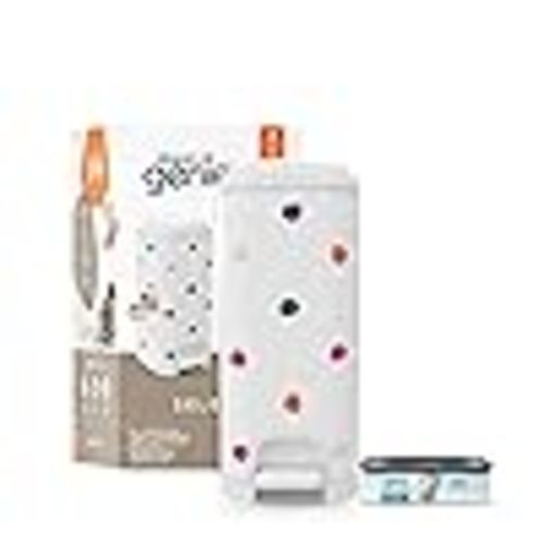 Diaper Genie - Brandclub - Diaper Genie Select Pail (Multi-Color Polka Dot) is Made of Durable Stainless Steel and Includes 1 Starter Square Refill That can Hold up to 165 Newborn-Sized Diapers.