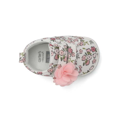 Carter's Child of Mine Infant Girl Low Top Plume Sneaker, (0-3) - (3-6) Months