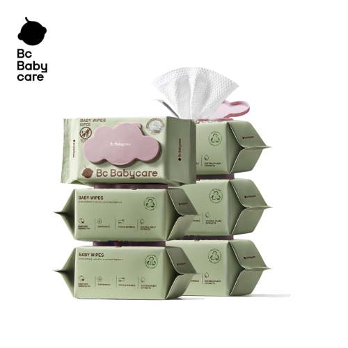Bc Babycare Sensitive Baby Wipes Unscented, XL Extra Thick,Hypoallergenic,99% Water,480 Wipes,6 Refill Packs