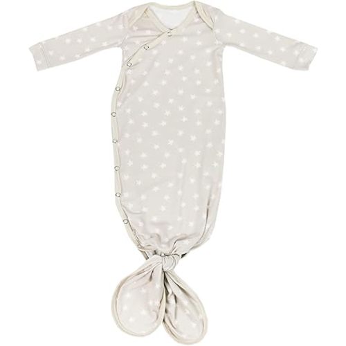 Copper Pearl Baby Gown - Knotted Newborn Sleepers for Baby Boy and Girl, Soft Stretchy Long Sleeve Infant Gowns with Bottom Tie and Hand Mittens, Perfect Hospital Coming Home Outfit (Twinkle)