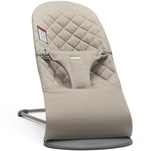 BabyBjörn Bouncer Bliss, Woven, Classic quilt, sand grey