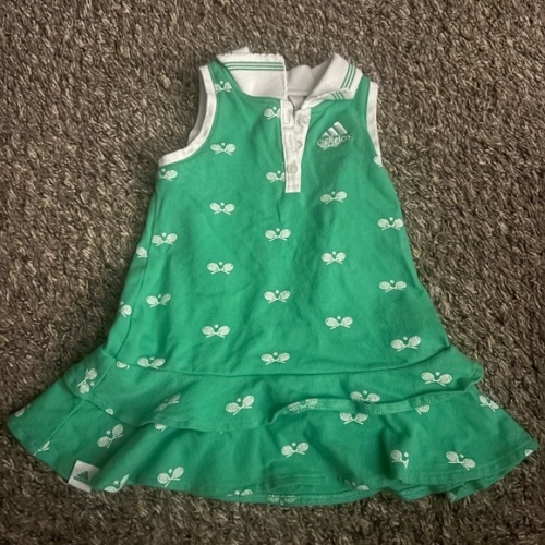 Adidas baby Dress in Green with White tennis rackets