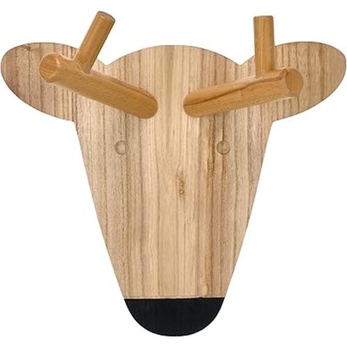 Little Love by NoJo Deer Head with Antlers Natural Wood Nursery Wall Décor