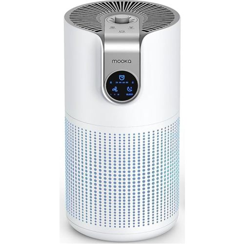 Air Purifiers for Home Large Room Up to 1500ft² with Aromatherapy, MOOKA HEPA Air Purifier for Bedroom Pets Kitchen, Air Filter Cleaner for Wildfire Smoke Pollen Dust Dander Odor, 15dB, M03