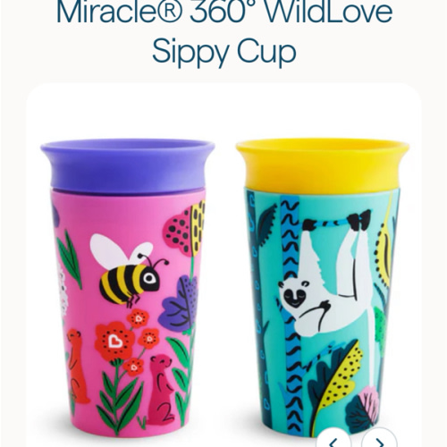 Miracle® 360° WildLove Sippy Cup, 9oz, 2pk | Munchkin