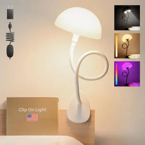 Clip-on & table lamp, multicolor LEDs. Great for kids' nursery, - TikTok Shop
