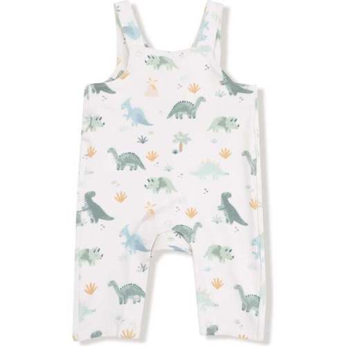 Overalls Soft Dinos, French Terry- Green - Angel Dear | Maisonette