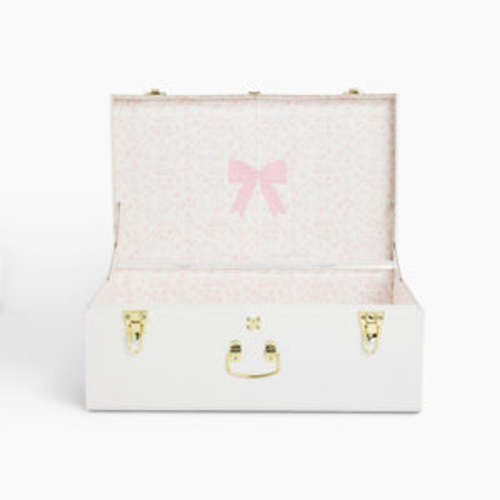 Quick Ship Pink Bow Grand Baby Trunk | Petite Keep