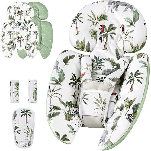 Infant Insert Compatible with 4moms Mamaroo & Graco Swing and Infant Car Seat, Stroller, Other Baby Swing, Rocker, Bouncer, Bassinet Newborn Insert Head & Body Support Cushion, Reversible Design