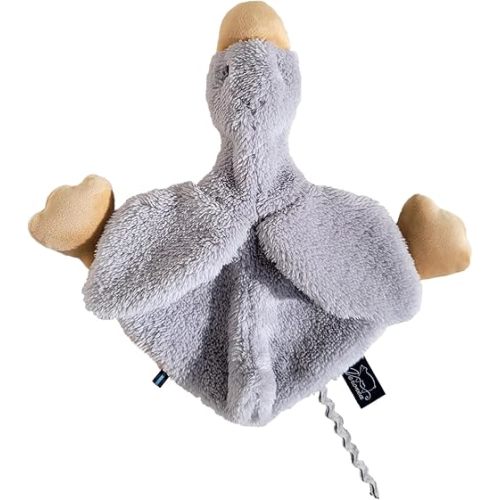 Helga The Goose, Pacifier Holder, Security Blanket Lovey, Infant Stuffed Toy, 9.8 Inches (Pack of 1) (Sky Grey)