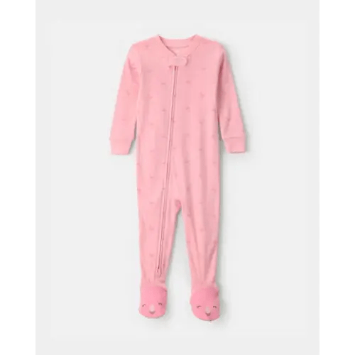 Baby Girl Flamingo 100% Cotton Snug Fit 1-Piece Pajama - Pink | Carter's