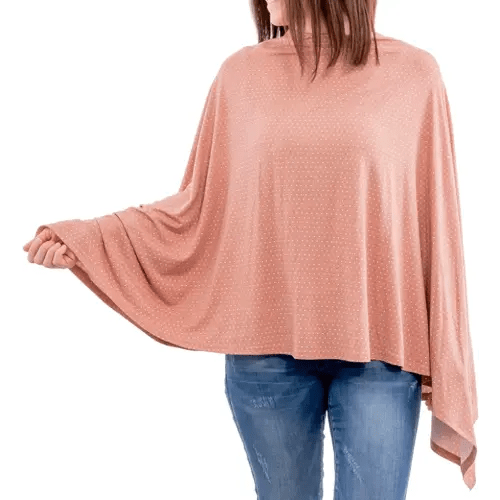 WeeSprout Nursing Cover for Breastfeeding, Soft & Breathable Nursing Poncho, Neck Insert for Hands-Free View, Machine Washable & Dryer Safe Feeding Cover Up
