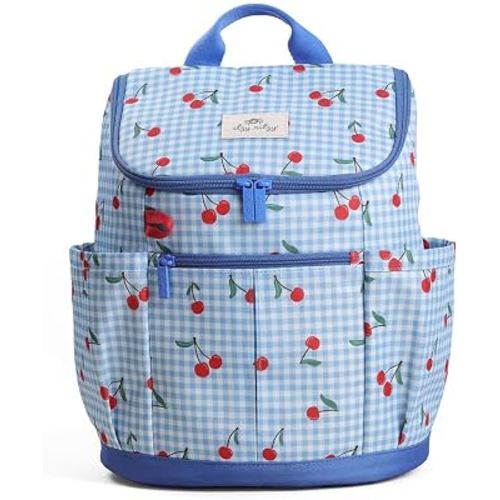 Itzy Ritzy Toddler & Kids Backpack - Lightweight School Bag (Cherries) | Elementary & Preschool Backpack with Spacious Compartment, Comfortable Straps, Water Bottle Pockets & Personalized Name Label