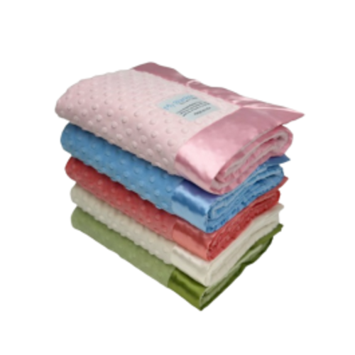 Pastel Minky Dot Luxury Stroller Blanket, 30x35 | My Blankee