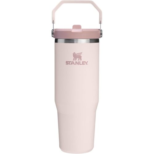 STANLEY IceFlow 2.0 Flip Straw Tumbler with Handle 30 oz | Twist On Lid and Flip Up Straw | Leak Resistant Water Bottle | Insulated Stainless Steel | BPA-Free | Rose Quartz