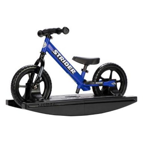 Strider 12” Sport Bike (Blue) + Rocking Base