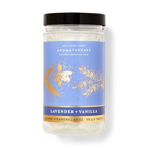 Bath & Body Works Shower Steamers 4.8 OZ / 136 G Bottle (6 Tablets) - Pick Your Scent (Lavender + Vanilla)
