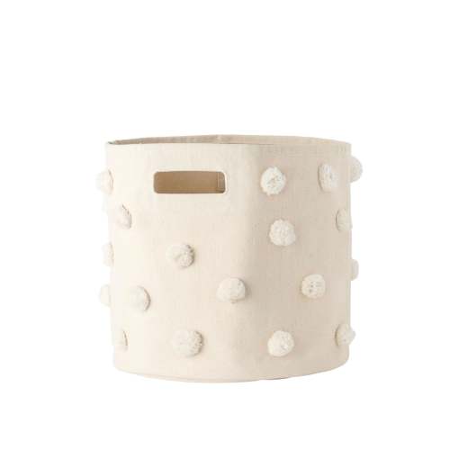 Pom Pom Basket Bin - Natural