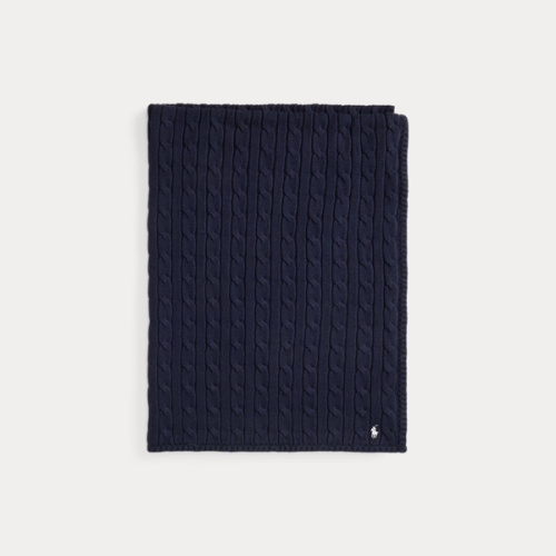 Cable-Knit Cotton Baby Blanket