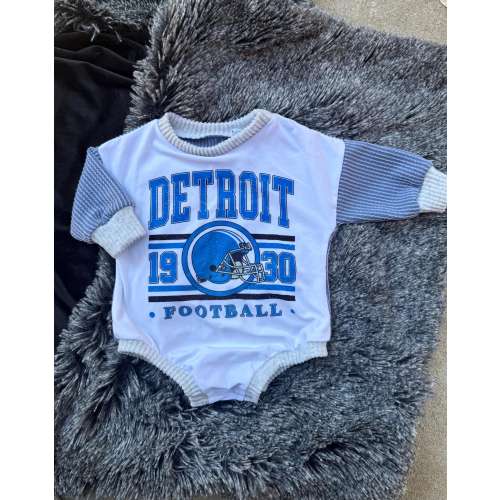 Detroit Football Bubble Romper With Snaps| bubble romper | newborn baby outfit | baby outfit | birthday baby outfit