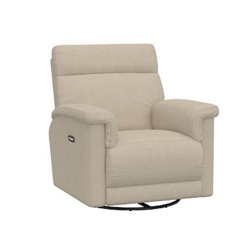 Dream Deluxe Recliner Power Recliner Performance Slub Weave Oatmeal
