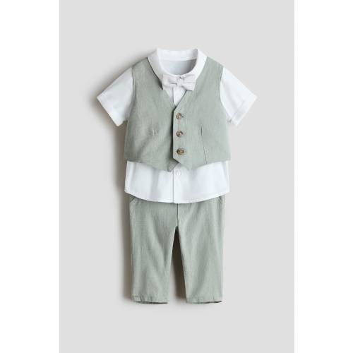4-PIECE LINEN-BLEND DRESSY SET