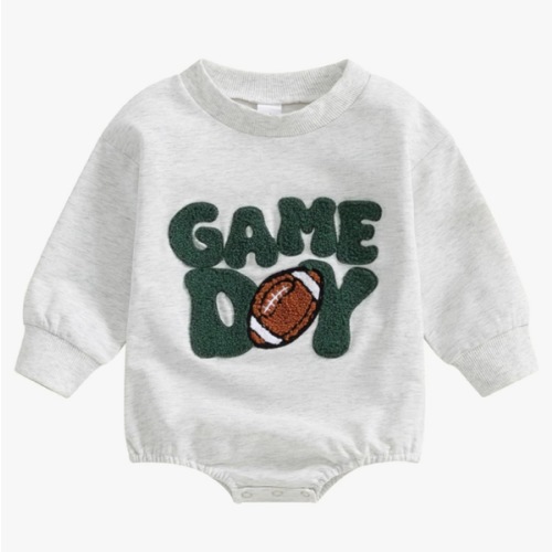 VISGOGO Newborn Infant Baby Boy Oversized Romper Sweater Bodysuits Coming Home Outfit Neutral Clothes