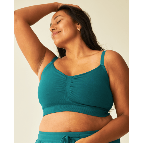 Sublime® Bamboo Hands-Free Pumping Lounge & Sleep Bra | Oatmeal Heather - Kindred Bravely