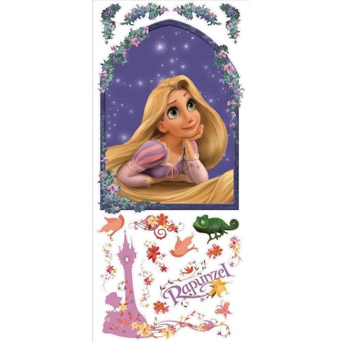 Disney RoomMates RMK1525GM Disney Tangled Rapunzel Peel and Stick Giant Wall Decals, Purple