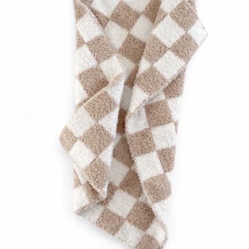 Phufy® Bliss Checkerboard Mini Blanket, Cocoa – SpearmintLOVE