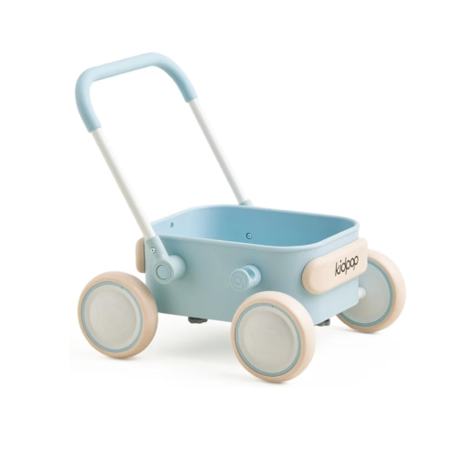 Kidpop PULA 2-in-1 Push and Pull-Along Wagon, Baby Push Walker for First Learner from 7 Month to 4 Year, One Year Birthday Gifts, Sturdy and Safe, Indoors and Outdoors (Blue)