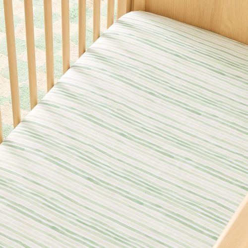 Painted Stripe Crib Fitted Sheet