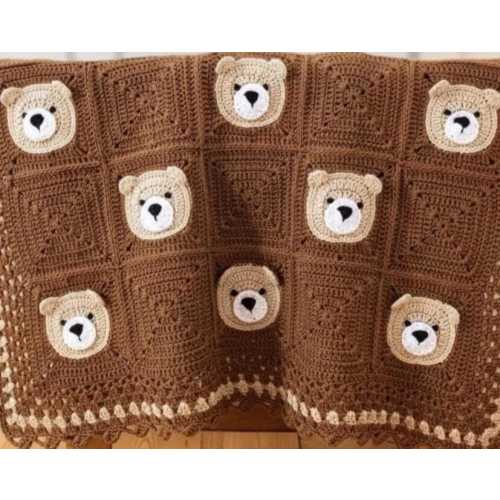 Handmade  Baby Blankets, New Baby gift , Teddy Bear Blankets, Baby Nursery Decor, Toddler blankets , Kid Room Decor Baby boy gift