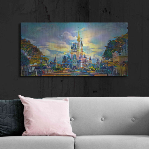 Red Barrel Studio® 'Orlando Florida United States Walt Disney World Castle' By Pedro Gavidia, Metal Wall Art | Wayfair