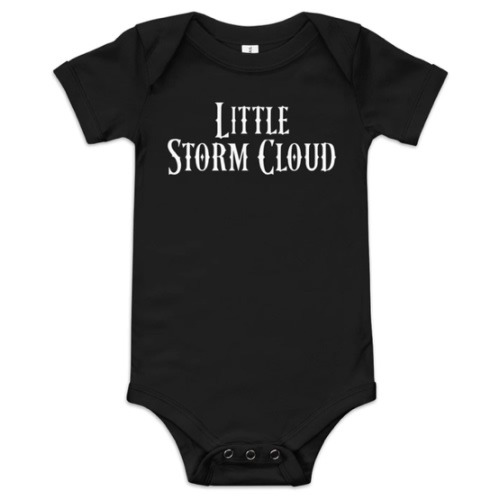 Baby Little Storm Cloud Bodysuit in Black – Bun In The Coven