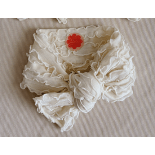 Ivory Ruffle Tie On Headwrap – Bloom Headwraps