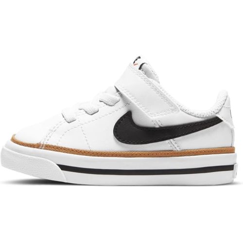 Amazon.com | Nike Unisex Kids Court Legacy, White/Black/Desert Ochre/Gum Light Brown, 9C | Sneakers
