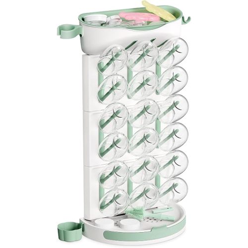 Momcozy Baby Bottle Drying Rack, 18 Bottles Vertical Space Saving