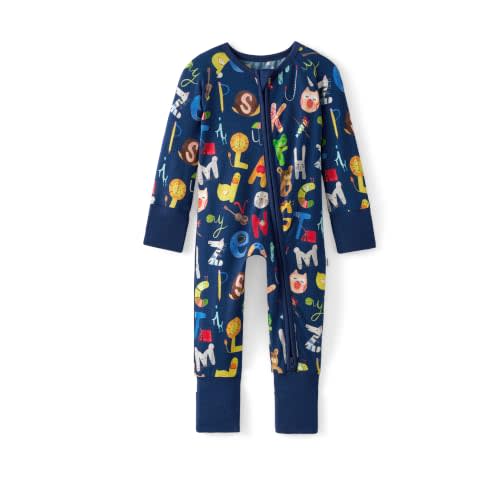 Little Sleepies Baby Pajamas, Viscose from Bamboo, Newborn Sleeper Baby PJs | 2-way zipper, boys & girls kids pajamas, family matching, tagless, eczema-friendly, fold-over cuffs, seasonless, Preemie-3T
